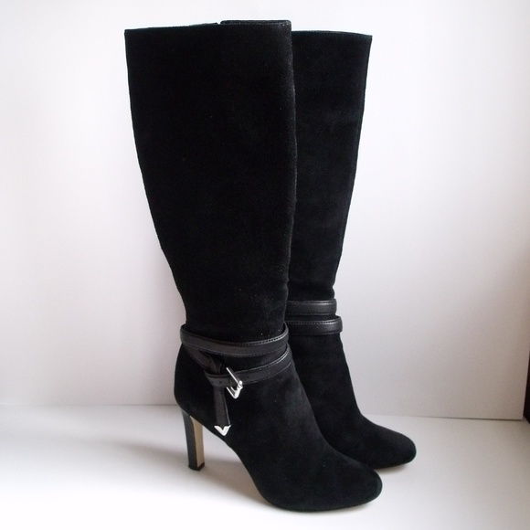 ANTONIO MELANI Shoes - Antonio Melani Black Suede Heeled Boots